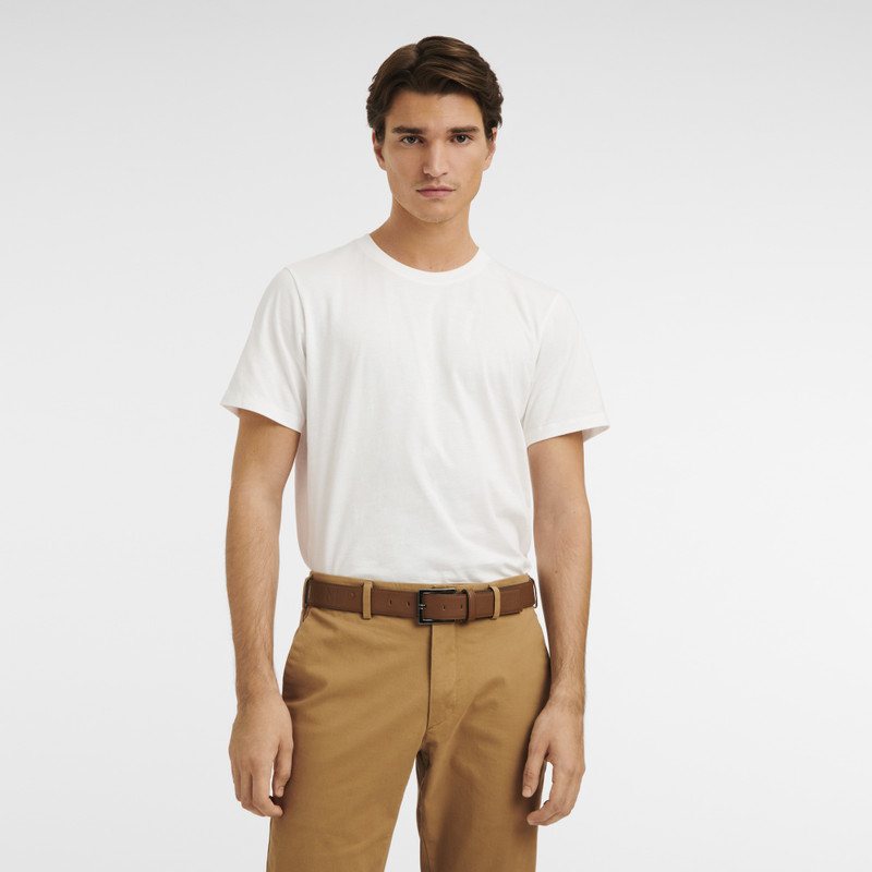 Longchamp Longchamp 3D Men's belt Cognac - Leather outlook