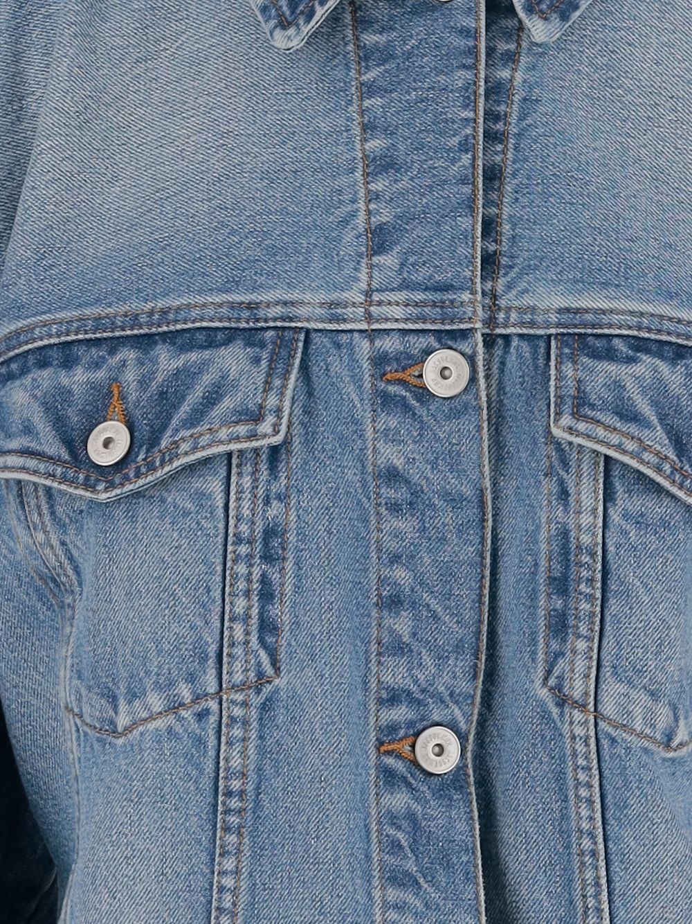 belted denim jacket - 3