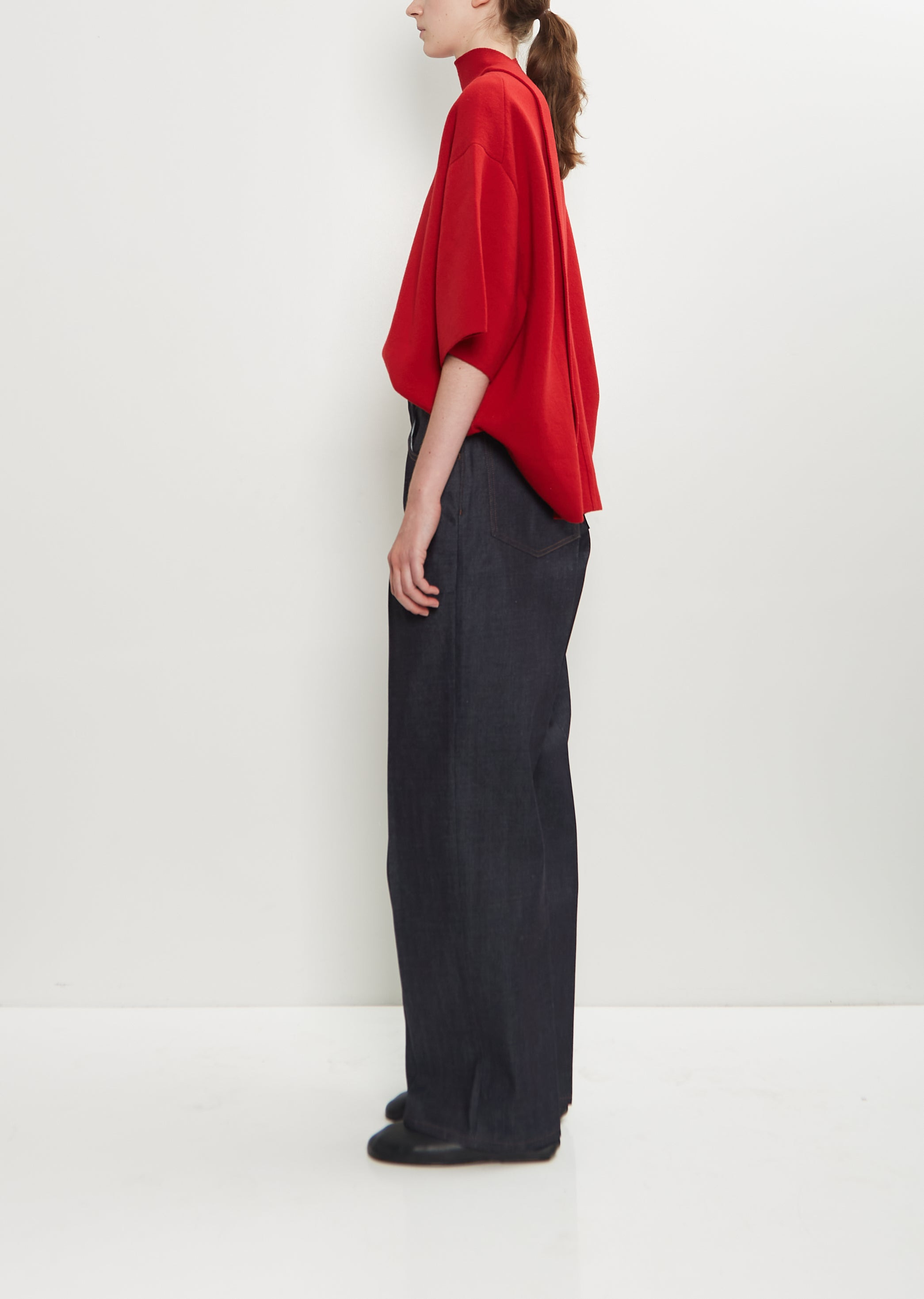 Washed Cotton Straight Jeans - 2