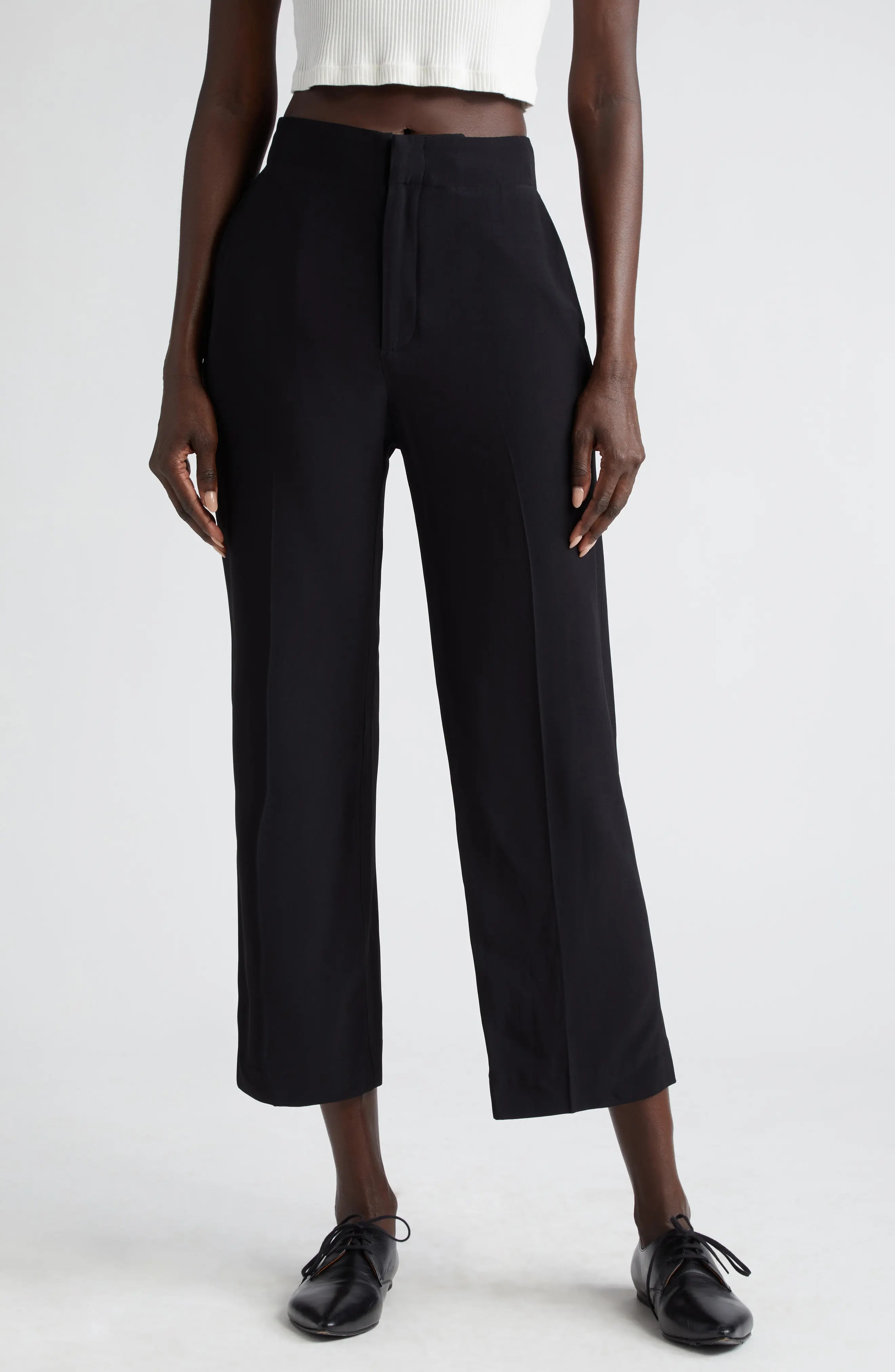 Cheval Crepe Crop Pants - 1