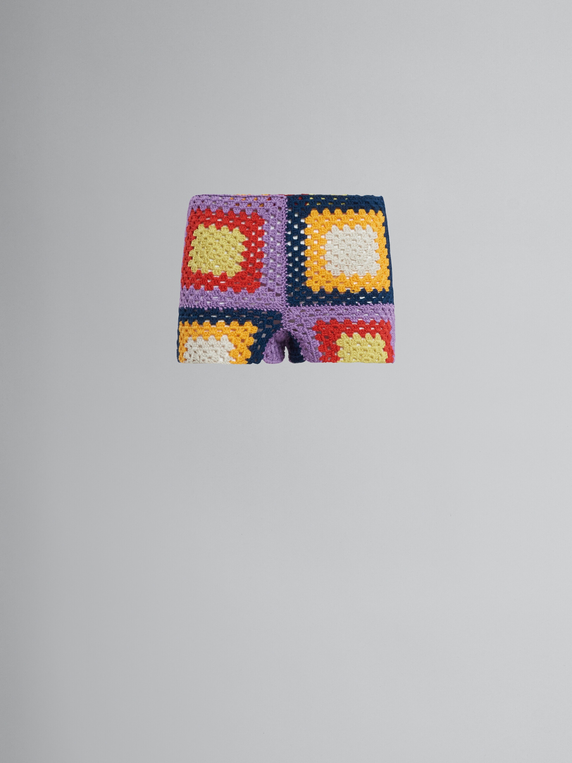 MARNI X NO VACANCY INN - MULTICOLOUR COTTON-KNIT SHORTS - 1
