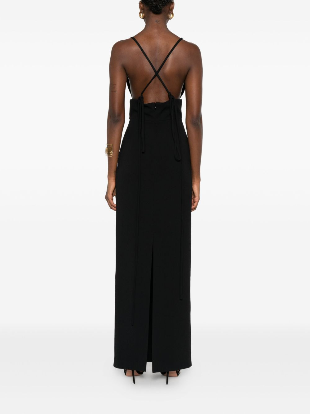 Milly cross-back maxi dress - 4
