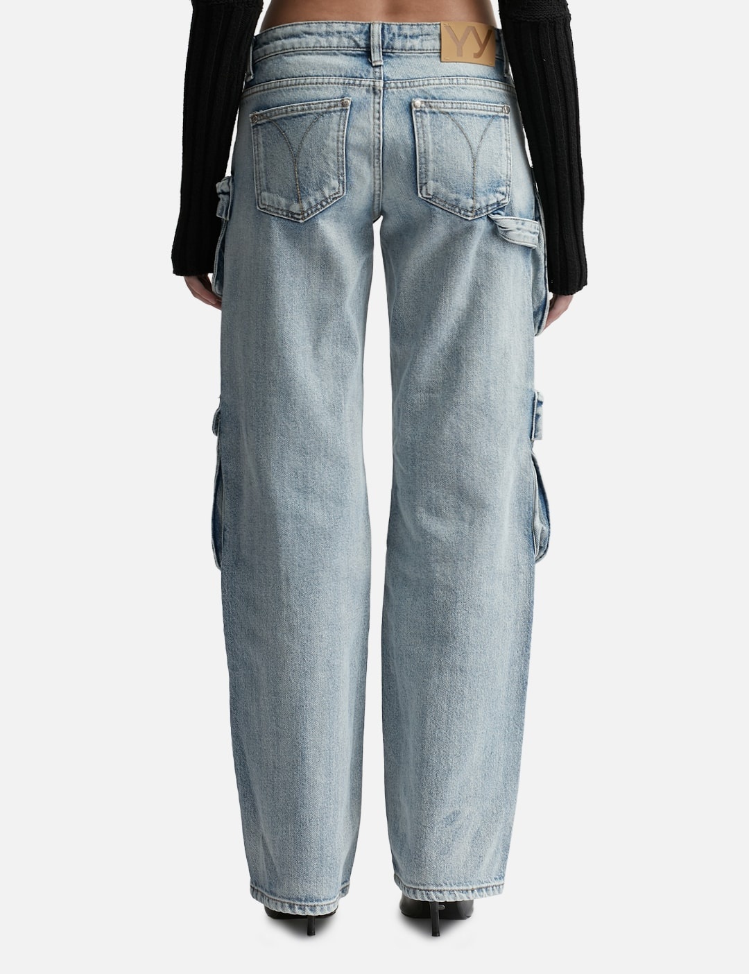 【OPEN YY】JEAN EFFECT PANTS, DENIM BLUE OPEN YY