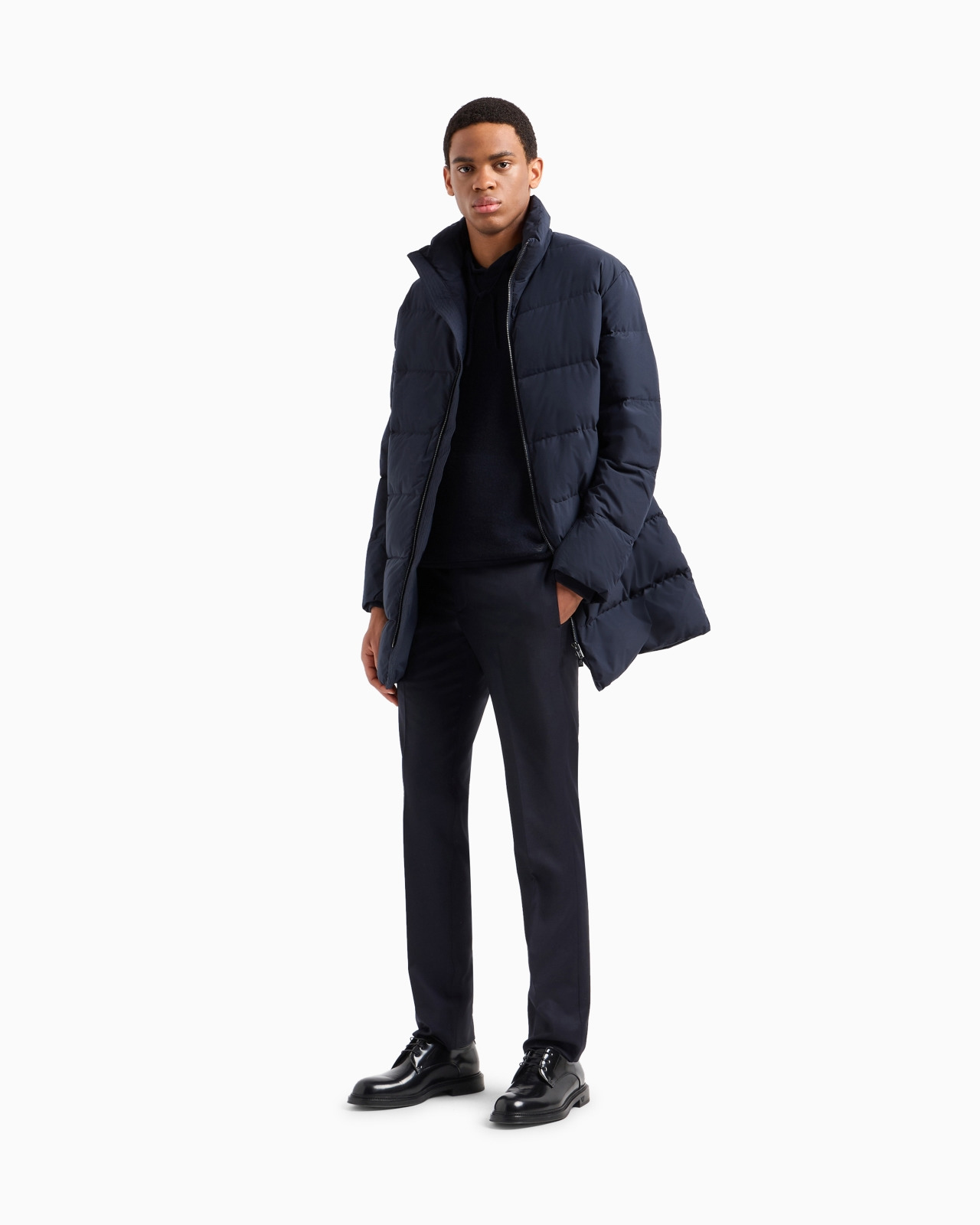 Oversized, quilted nylon, full-zip puffer jacket - 2