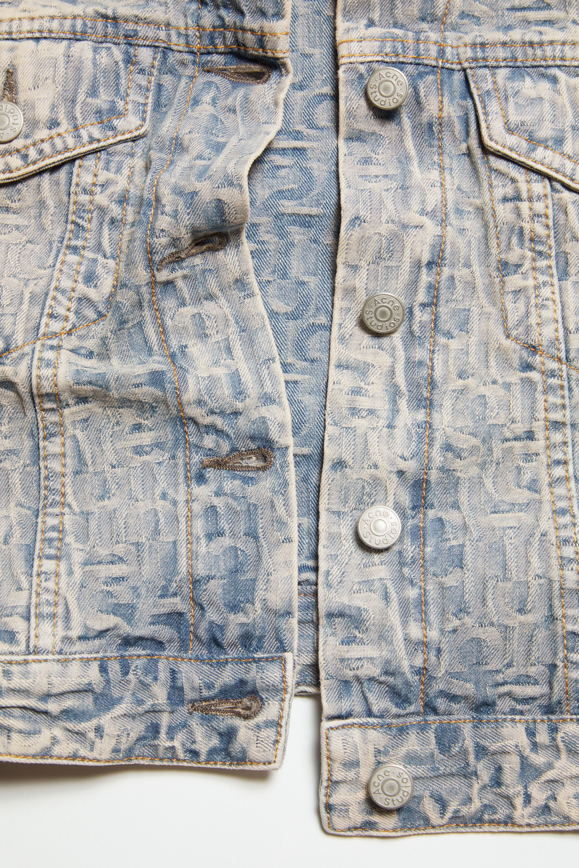 Monogram denim jacket - Fitted fit - Blue/beige - 6