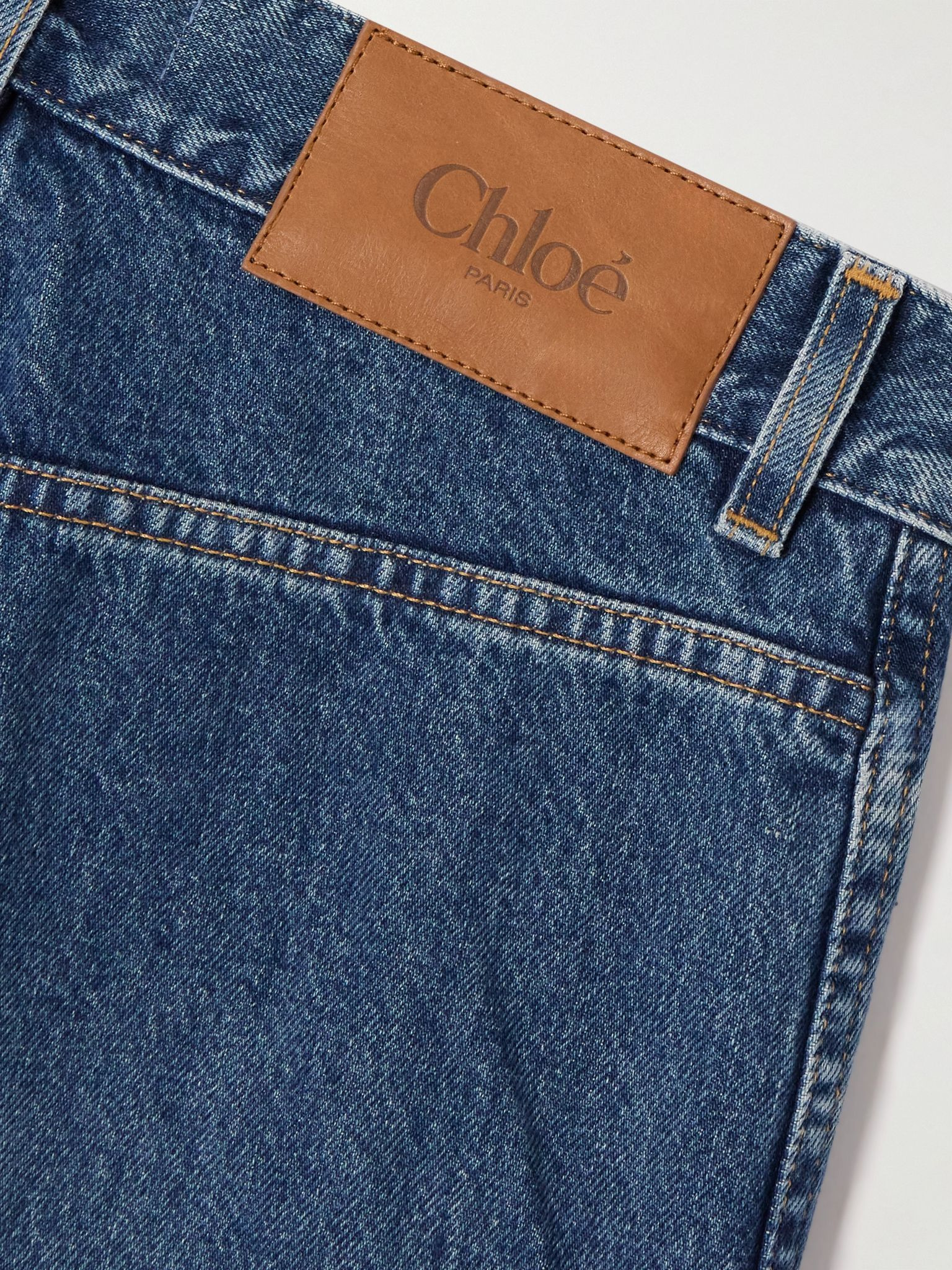 Cropped high-rise bootcut jeans Dark denim - 6