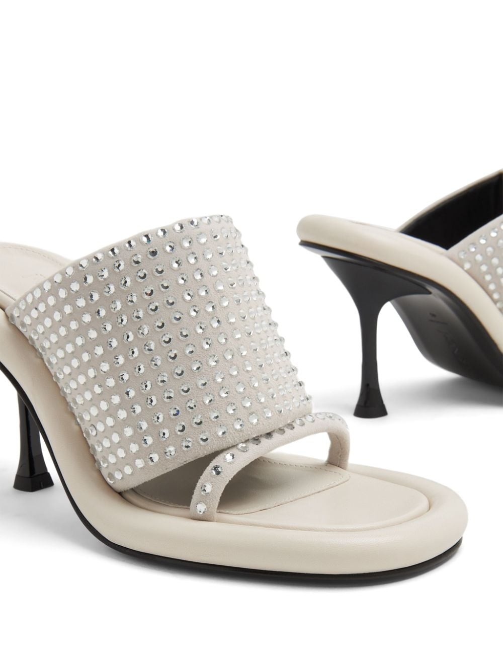 Bumper Tube crystal-embellished leather mules - 8