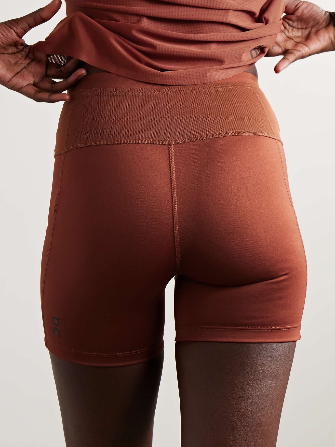 Performance mesh-trimmed stretch recycled shorts - 4