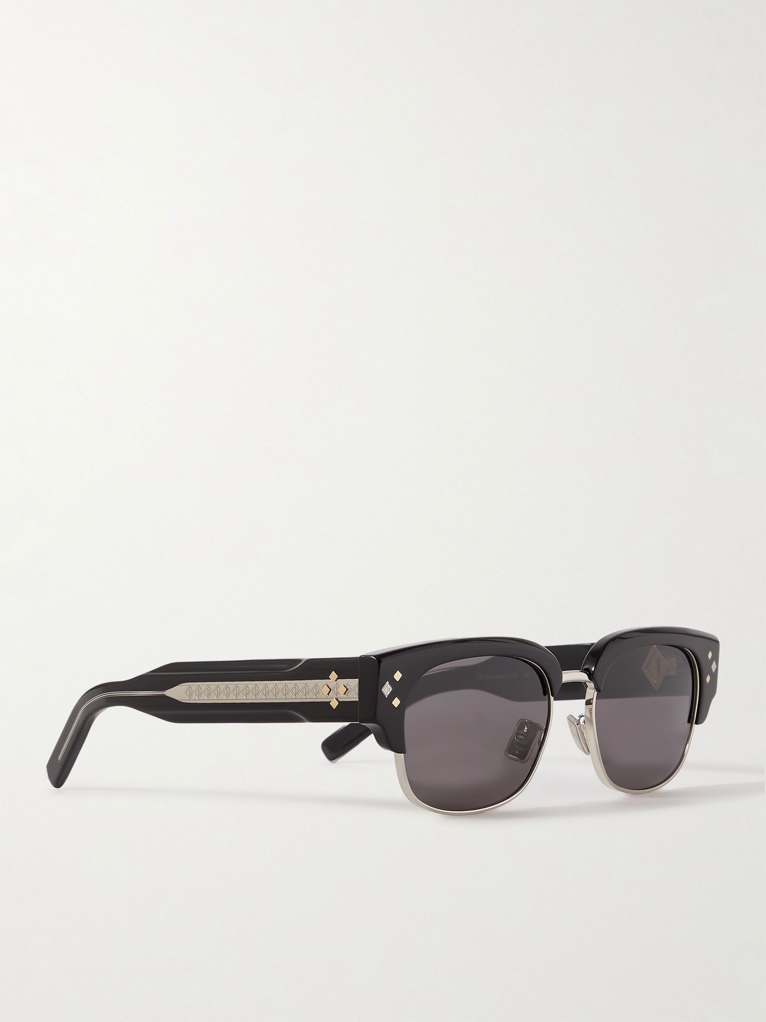 CD Diamond C1U D-Frame Acetate and Silver-Tone Sunglasses Black - 3