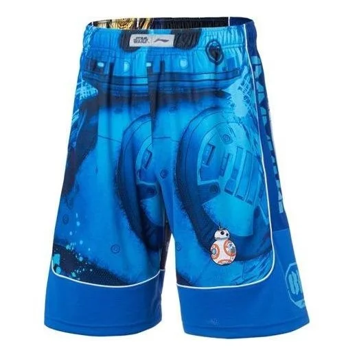 Li-Ning x Star Wars BadFive Basketball Shorts 'Blue Multi' AAPQ241-4 - 1
