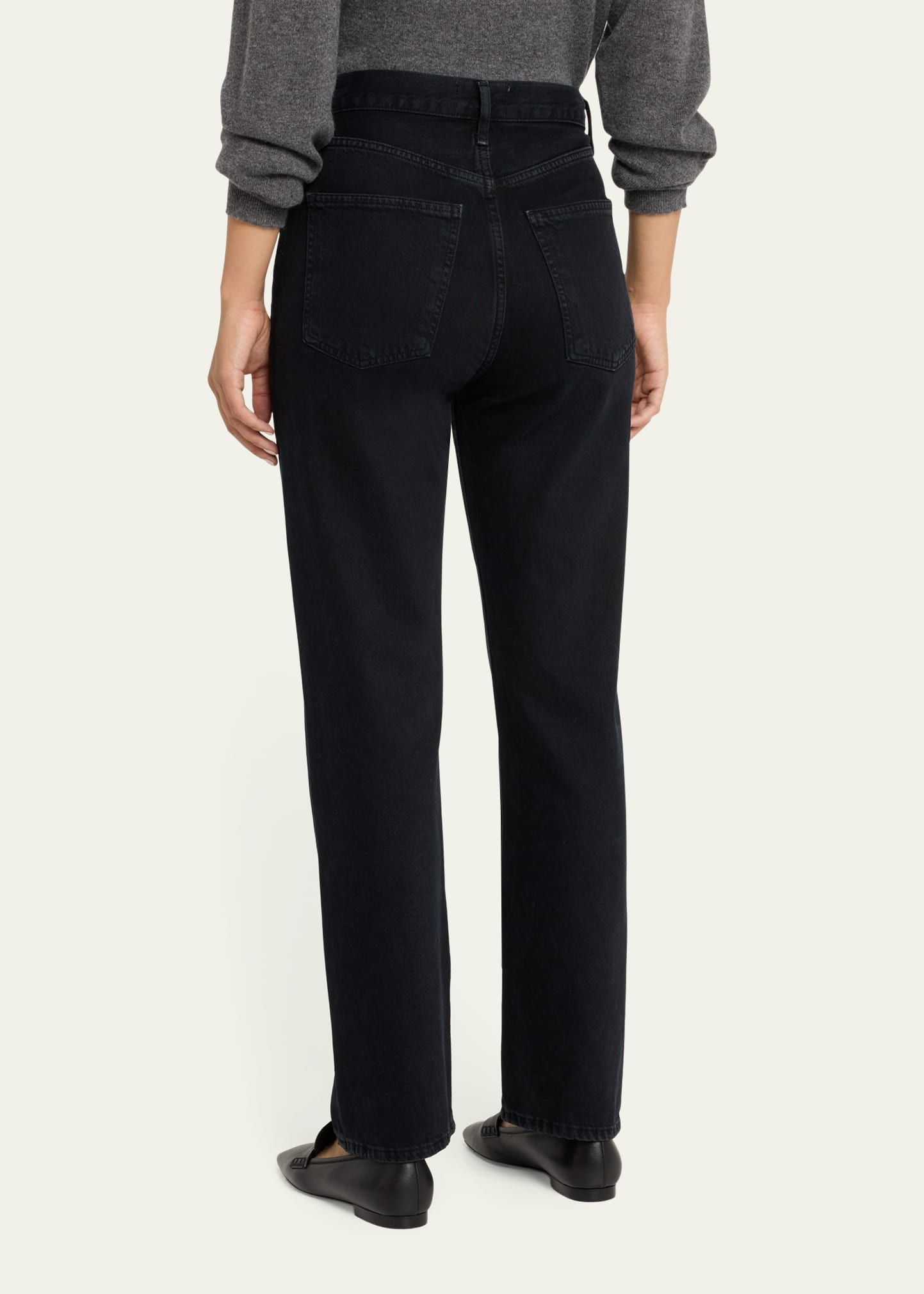 90's Pinch Waist High Rise Straight Jeans - 3