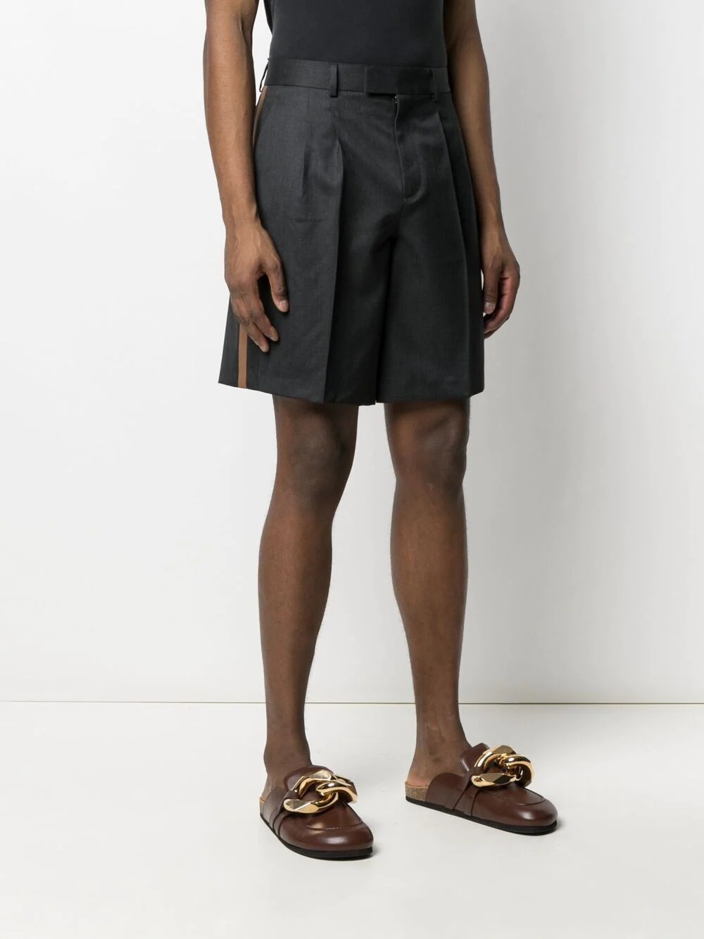 stripe-detail knee-length shorts - 3