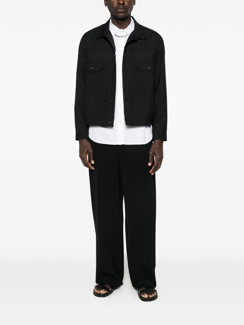 sacai pinstripe front-pocket shirt jacket outlook