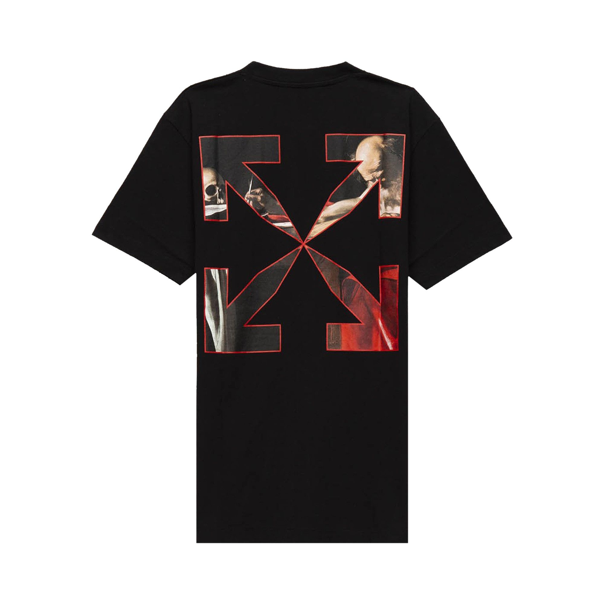 Off-White Caravaggio Short-Sleeve Slim Tee 'Black/Red' - 2