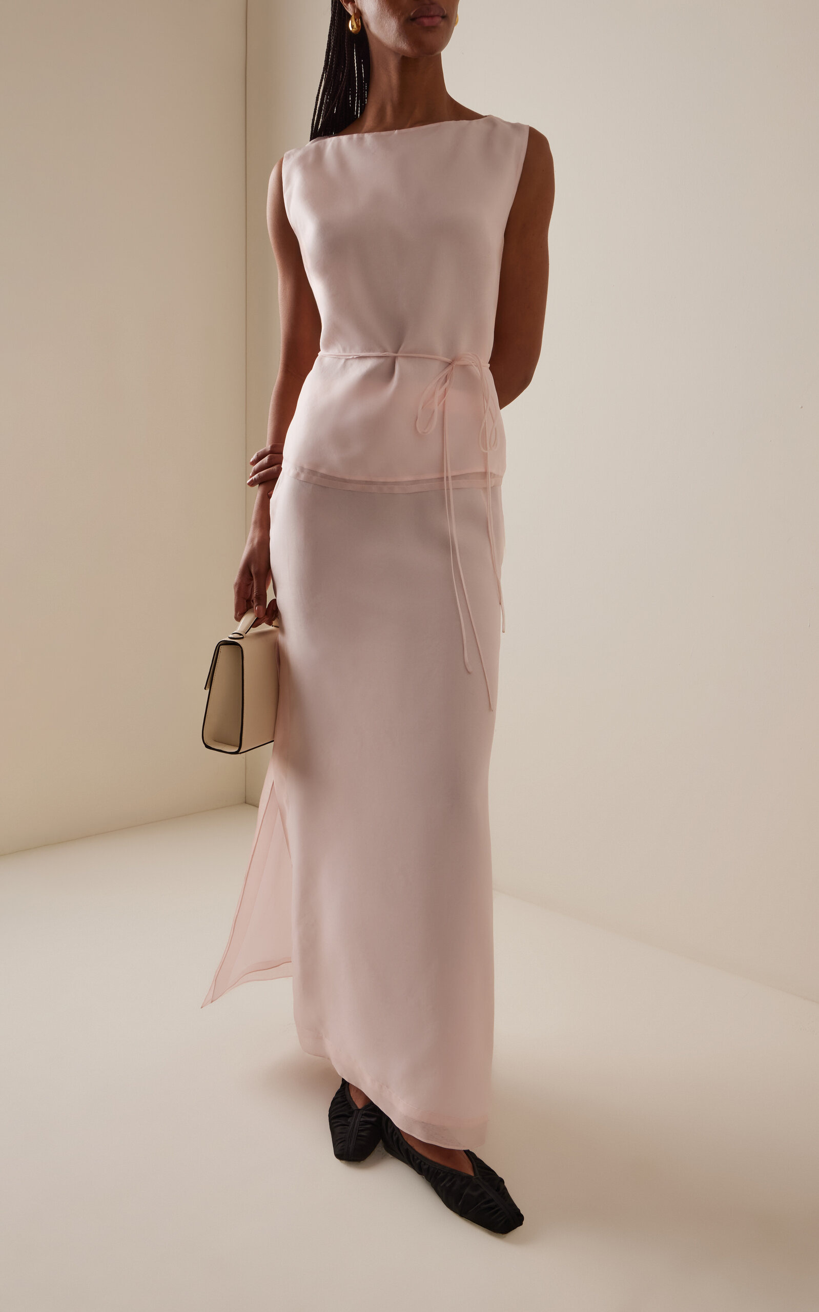 Linnie Silk Maxi Skirt pink - 2