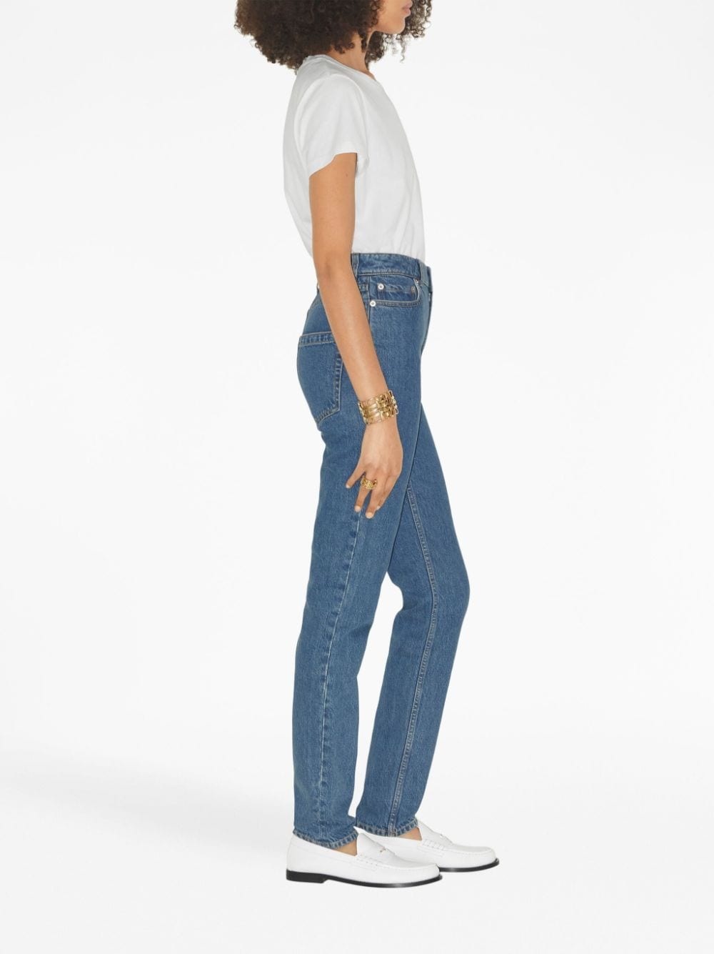 high-waisted slim-fit jeans - 4