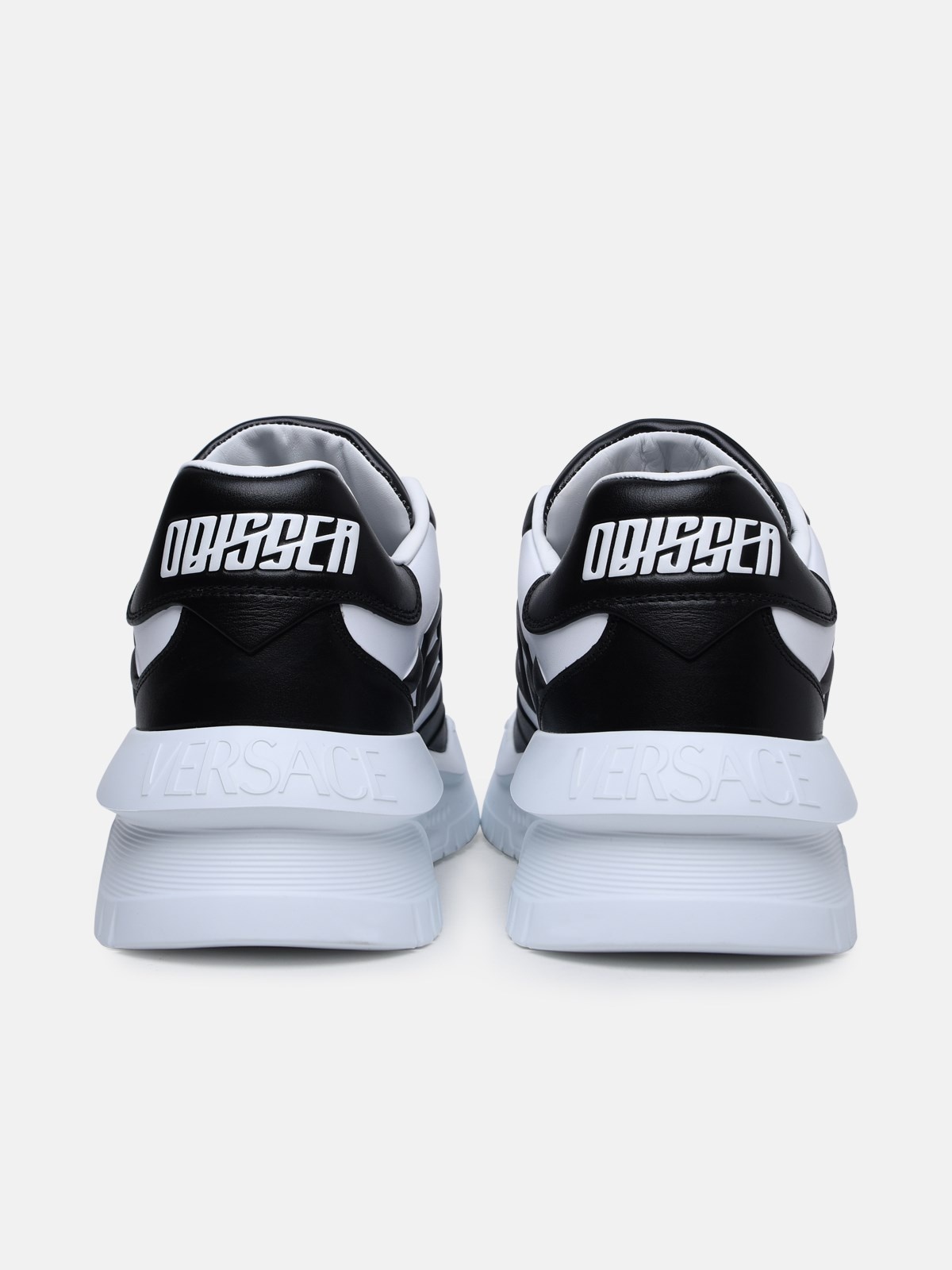 'ODISSEA' WHITE CALF LEATHER SNEAKERS - 4