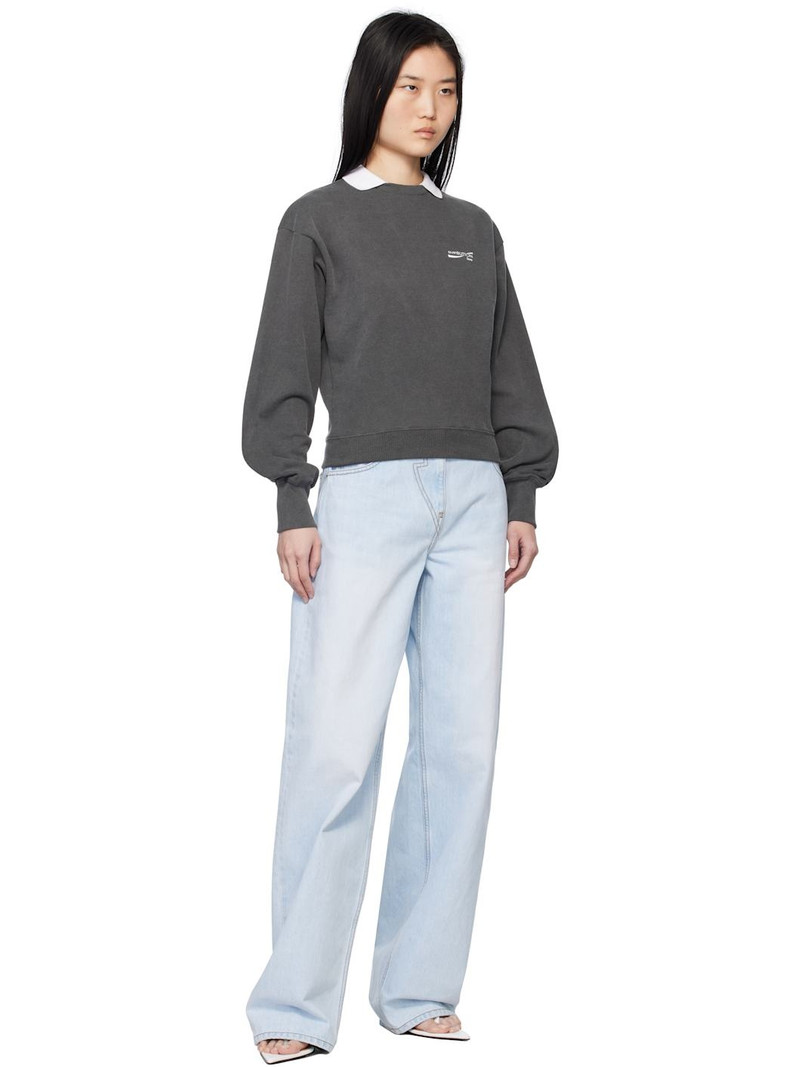 pushBUTTON Gray Standard Collar Sweatshirt outlook