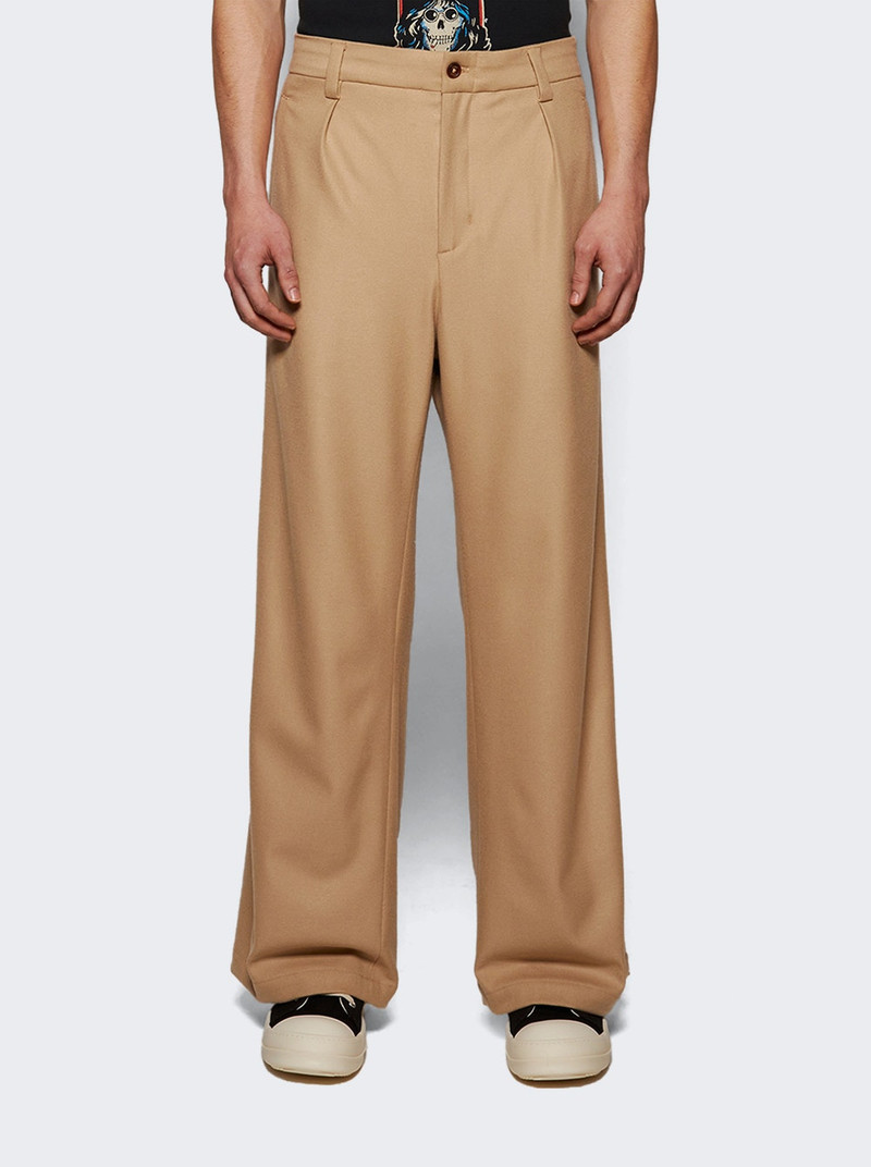 NAHMIAS Pleated Trousers Sand Tropical outlook