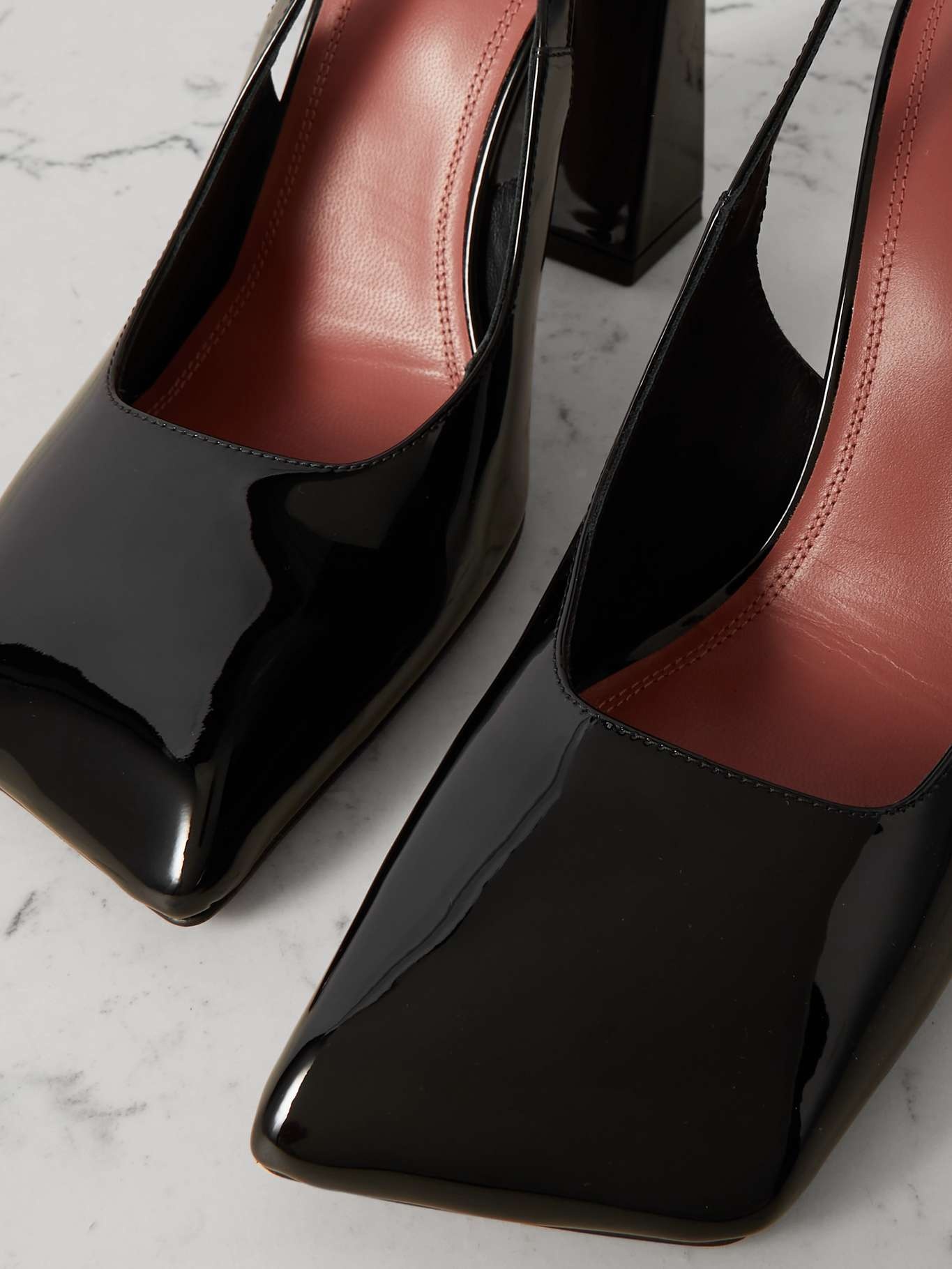 Charlotte patent-leather slingback pumps - 4