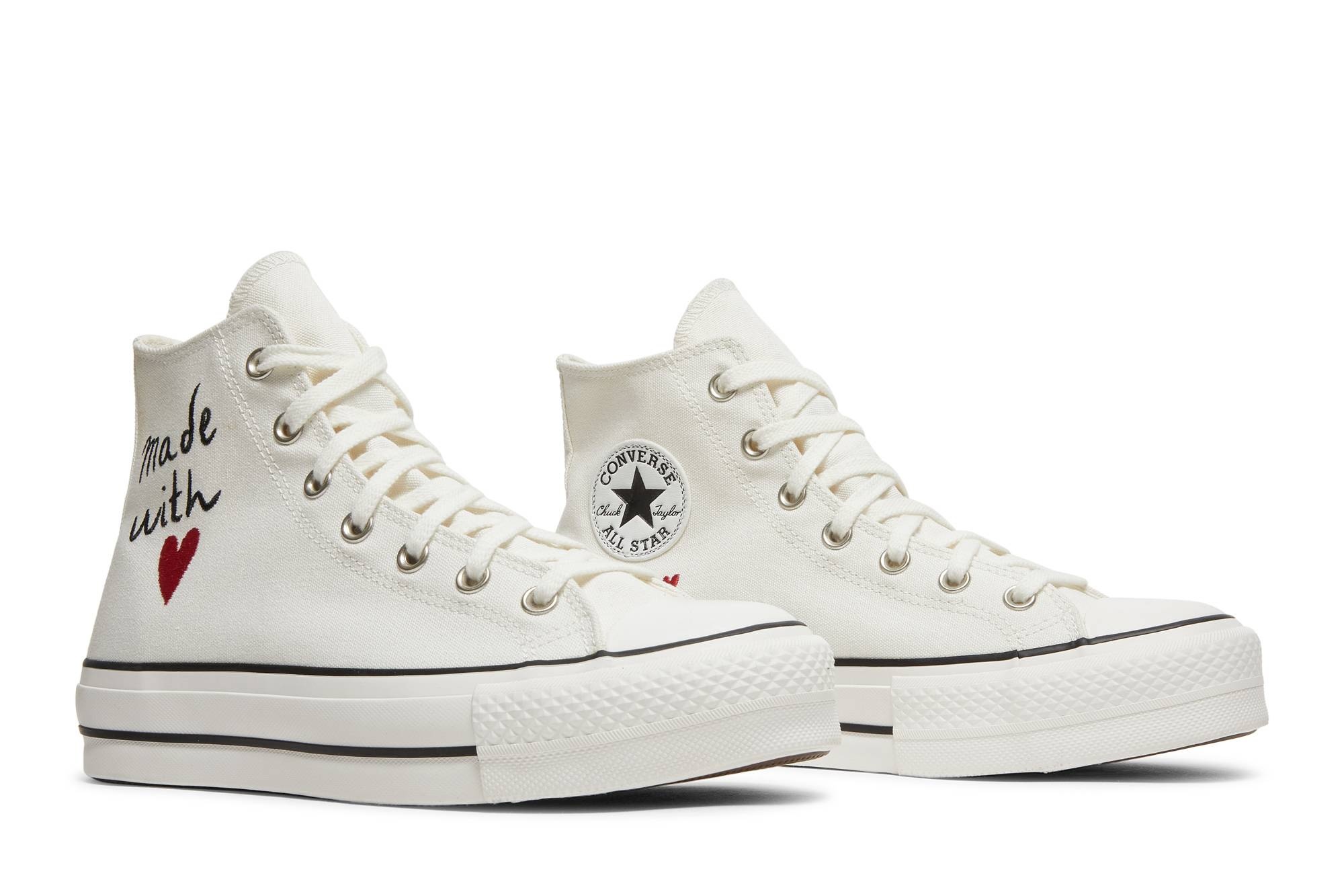 Wmns Chuck Taylor All Star Lift High 'Valentine's Day - Vintage White' - 8