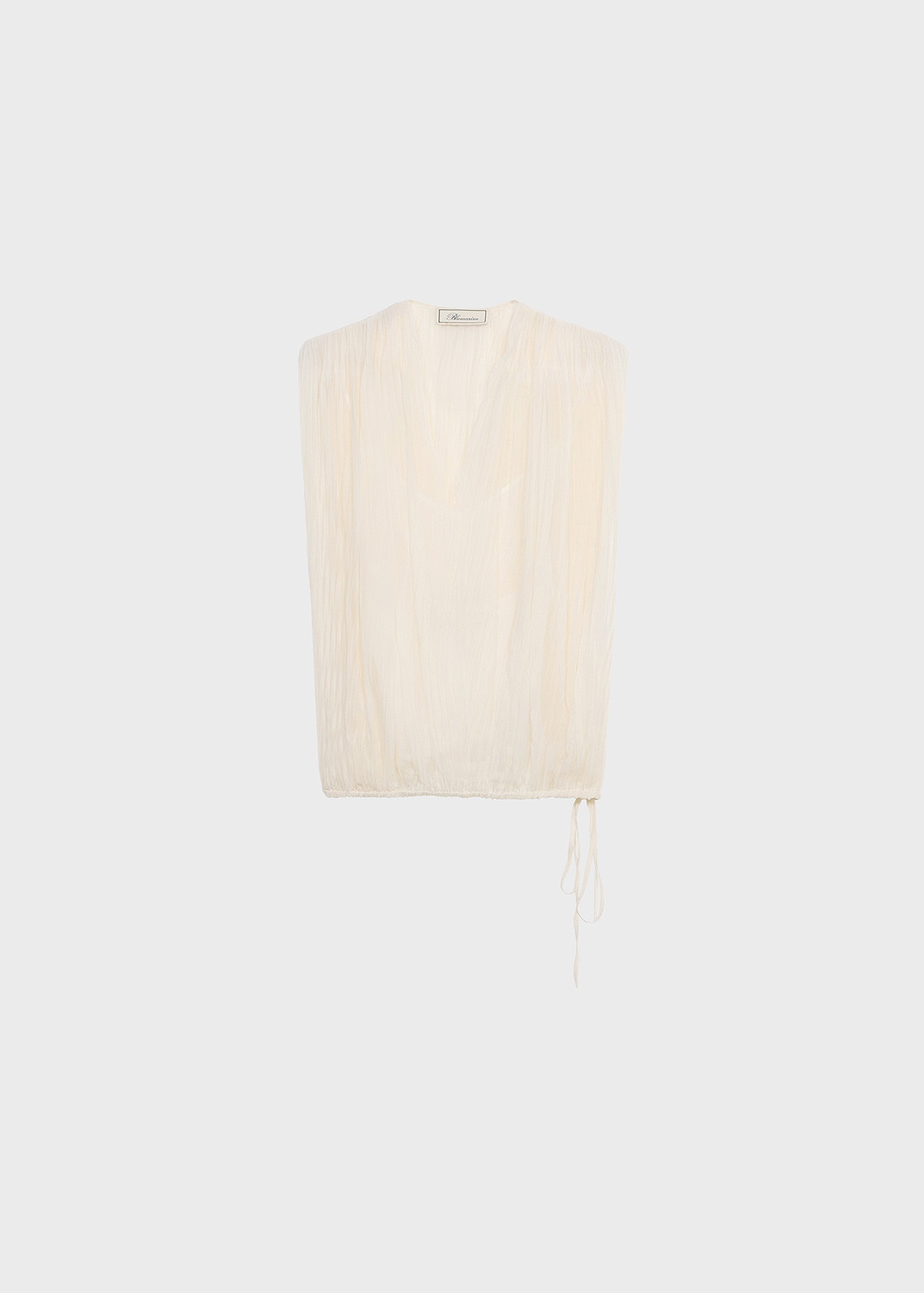 PLEATED TOP IN SILK CHIFFON - 1