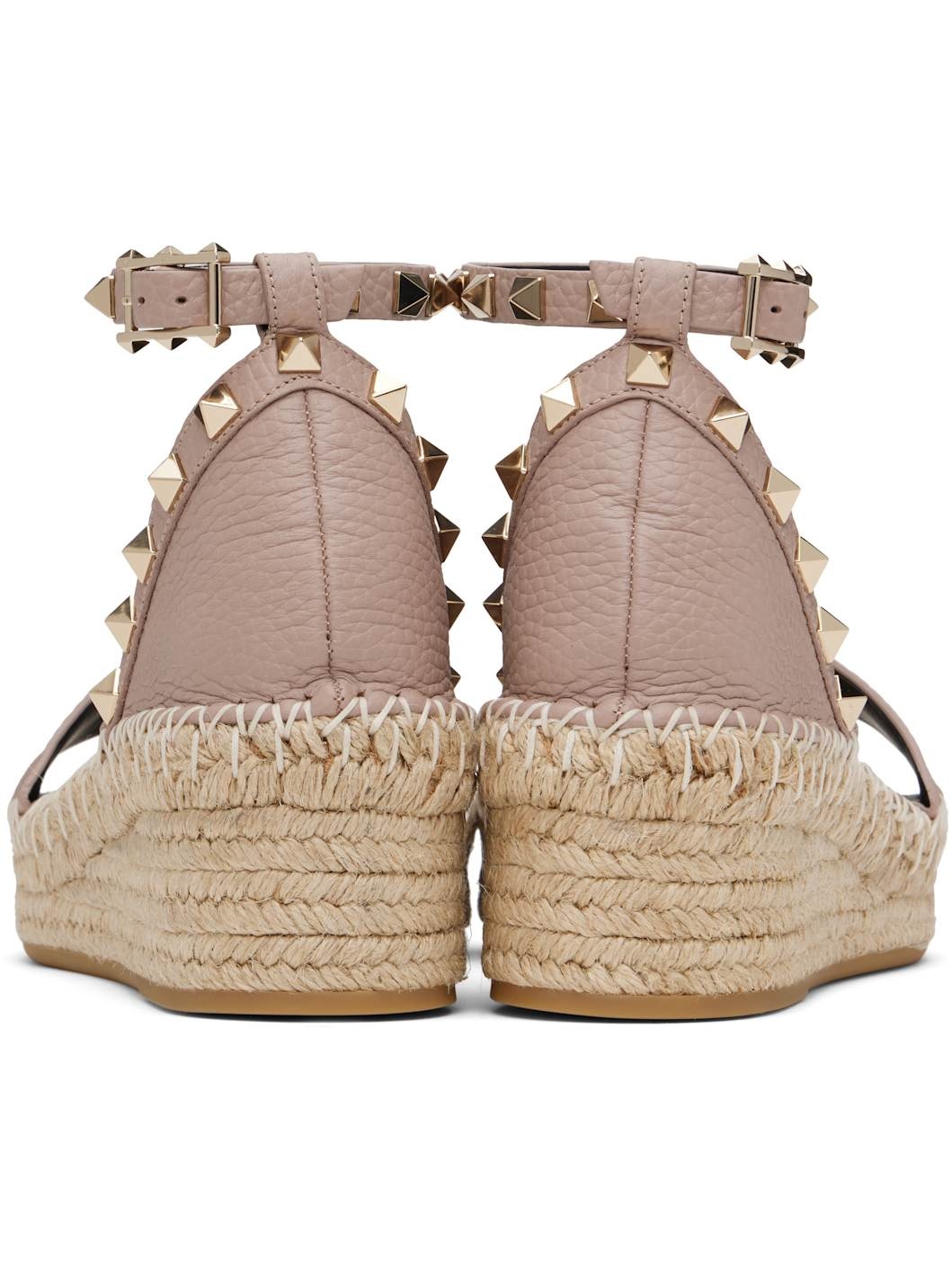 Taupe Double Rockstud Sandals - 2