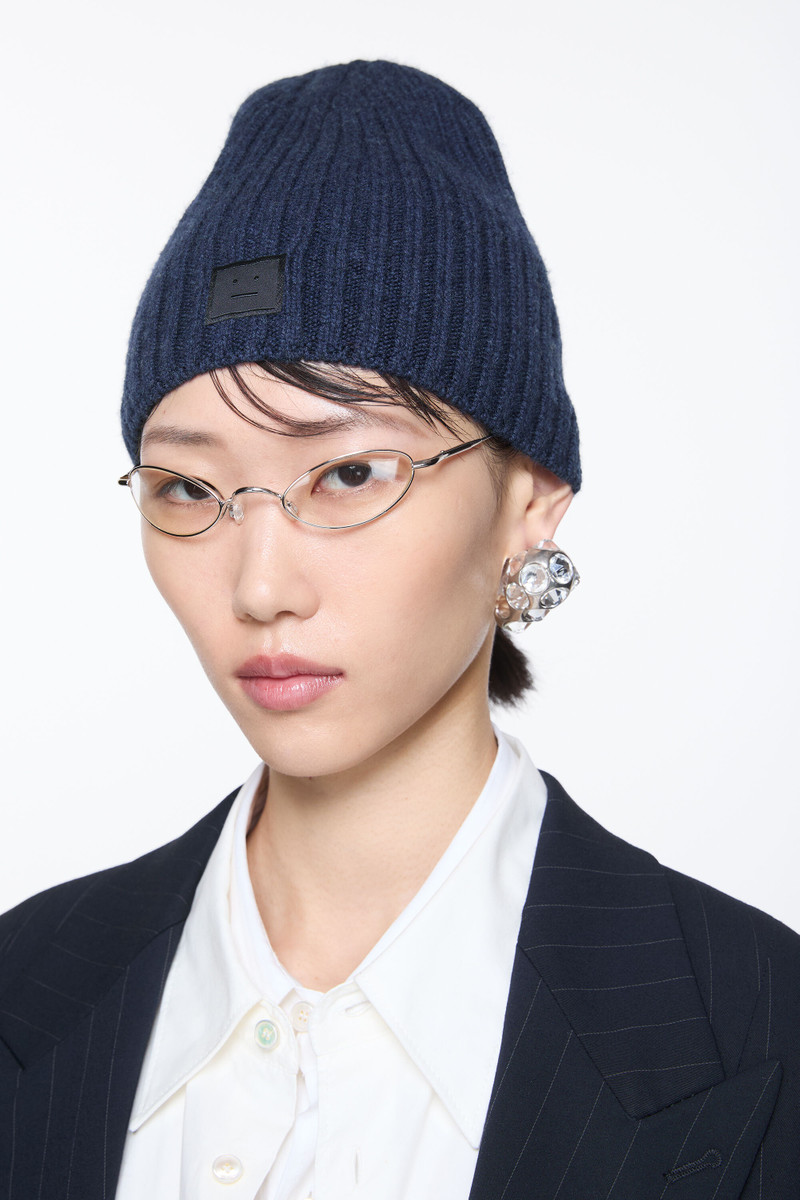 Acne Studios Knitted beanie - Navy melange outlook