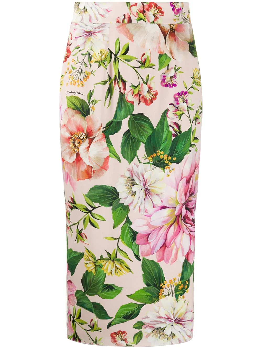 floral pencil skirt - 1