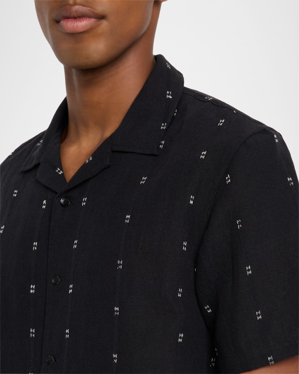 Men's Avery Embroidered Linen Camp Shirt - 5