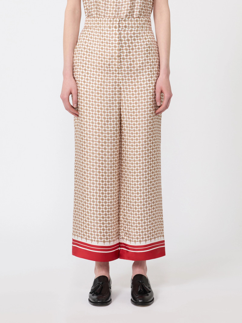 OTTELIA Printed silk trousers - RED 3
