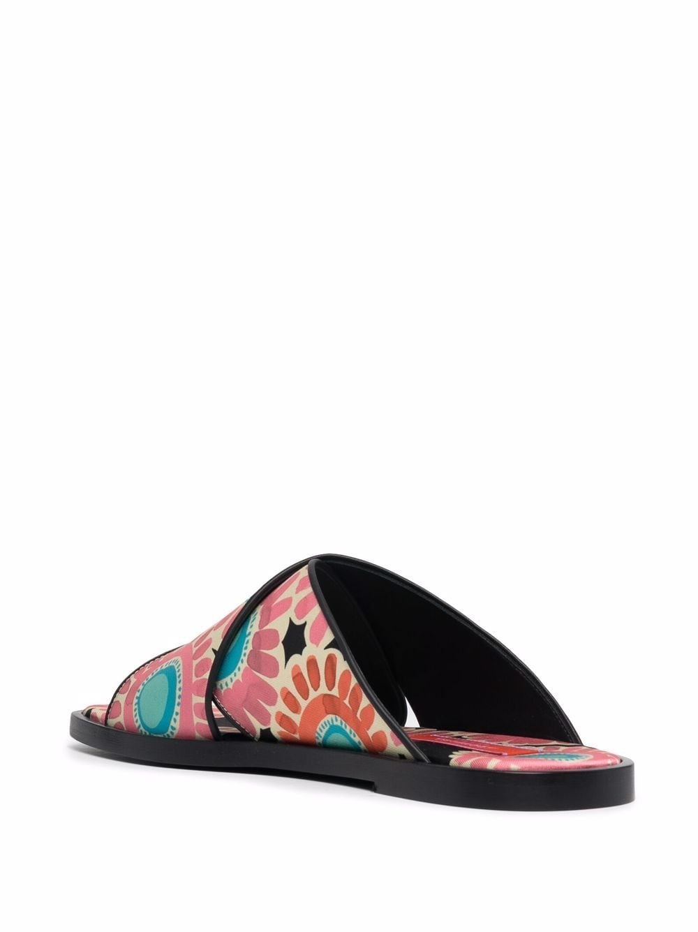 daisy-print criss-cross sandals - 3