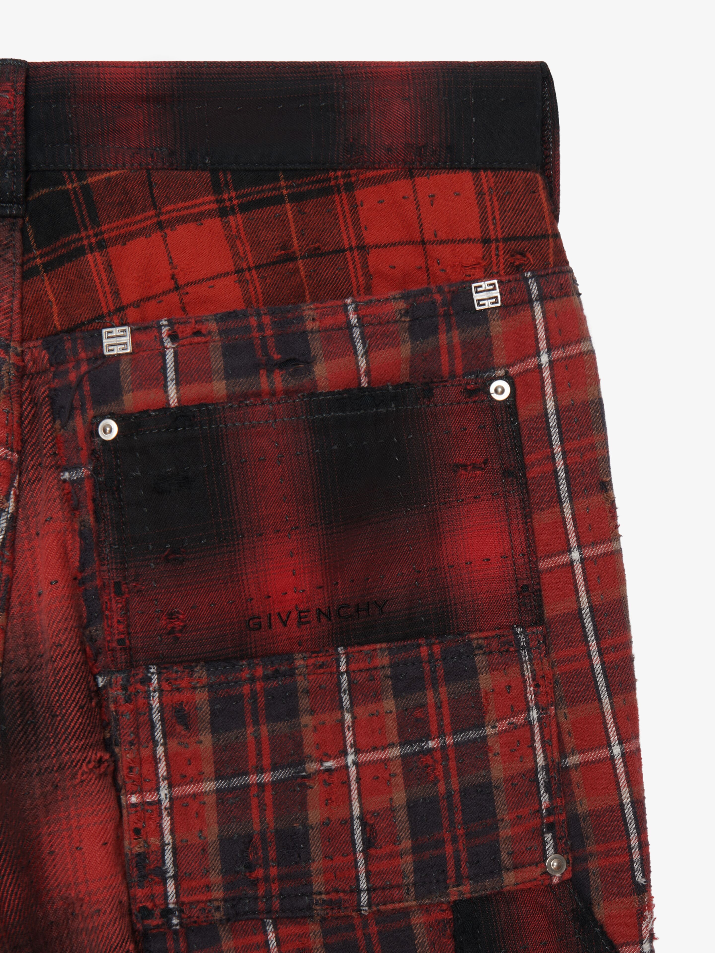 TWO IN ONE DETACHABLE PANTS IN BORO-EFFECT DESTROYED DENIM - 7