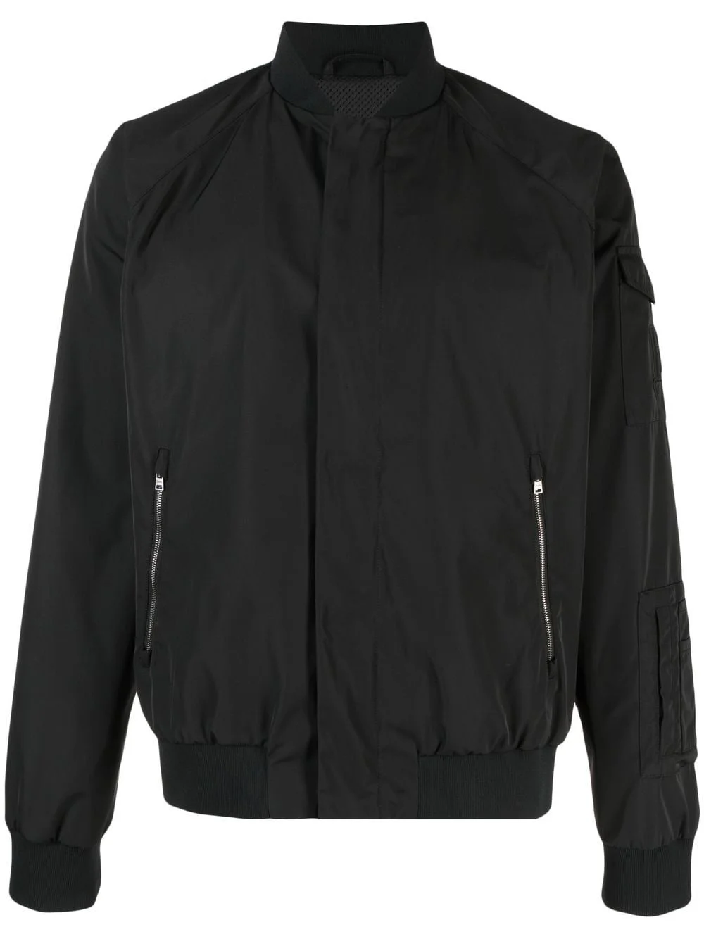 logo-patch bomber jacket - 1