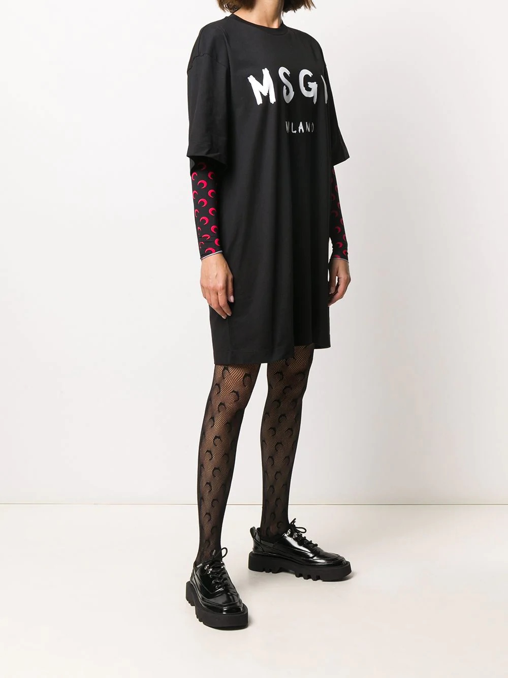 logo-print T-shirt dress - 3