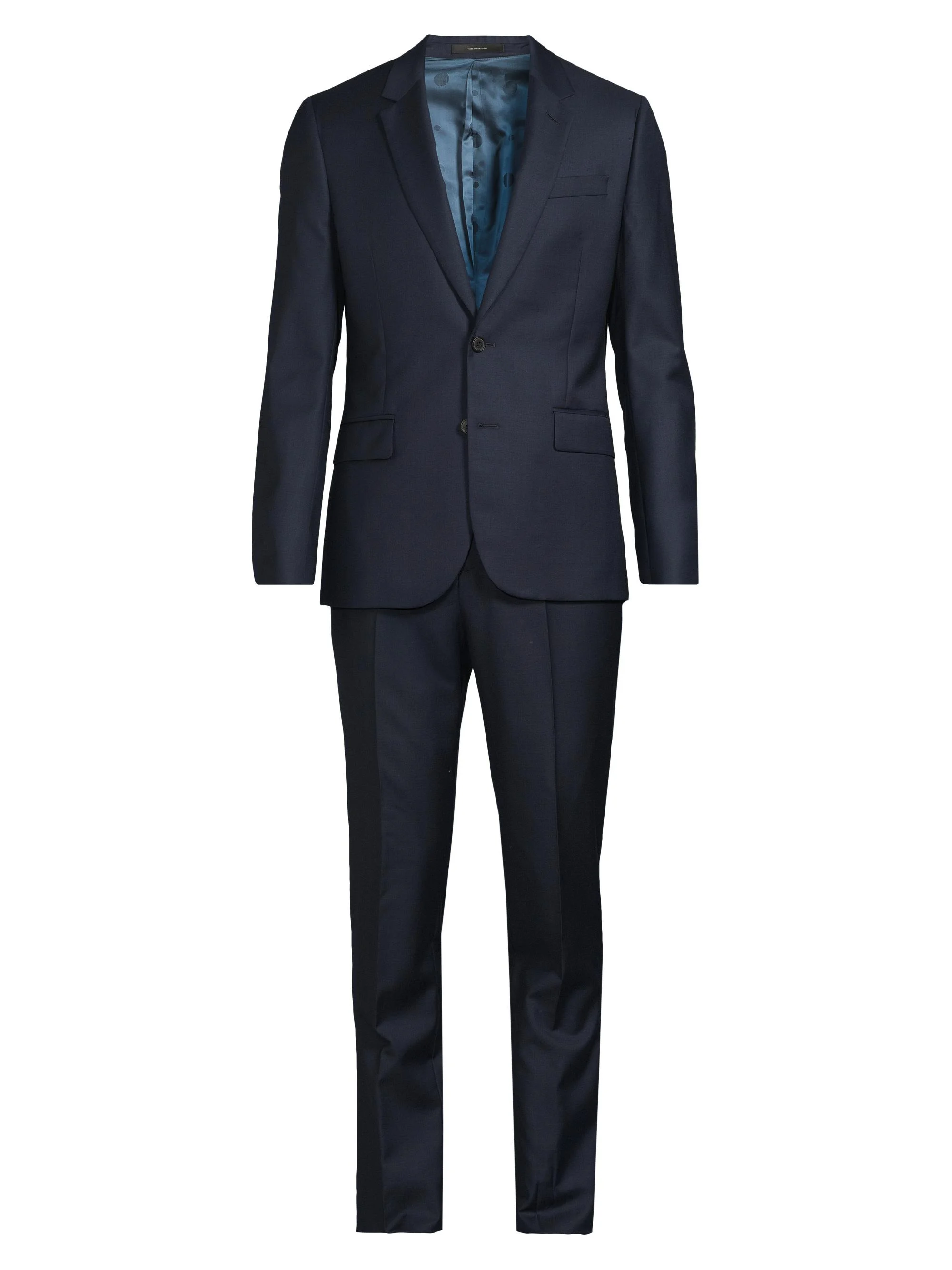 Men's Tailored Fit Two-Button Wool Suit - Very Dark Navy - 1