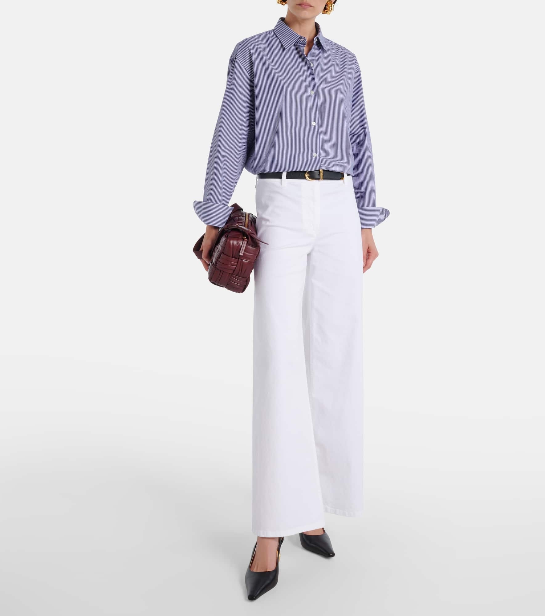 Megan cotton twill wide-leg pants - 2
