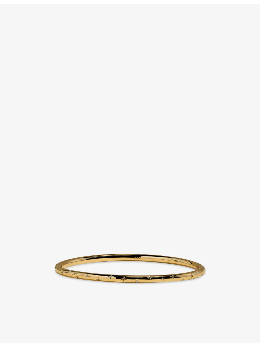 Cosmic Star Dome 18ct Gold-Plated Brass Bangle - 1