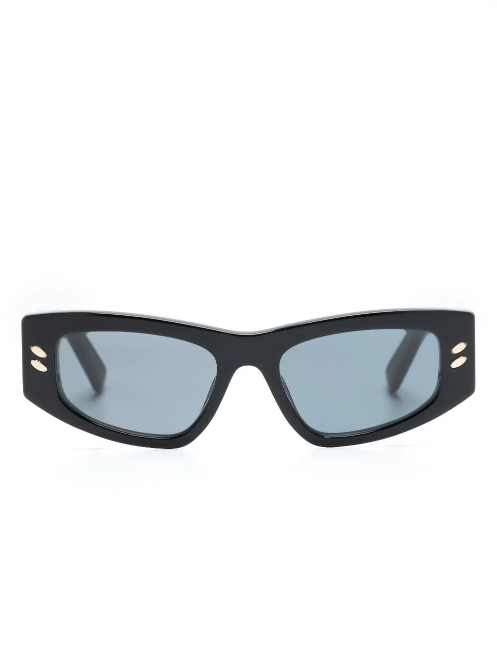 chain-link detail rectangle-frame sunglasses - 1