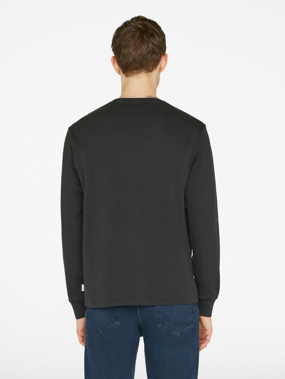 Duo Fold Long Sleeve Crew in Noir - 7