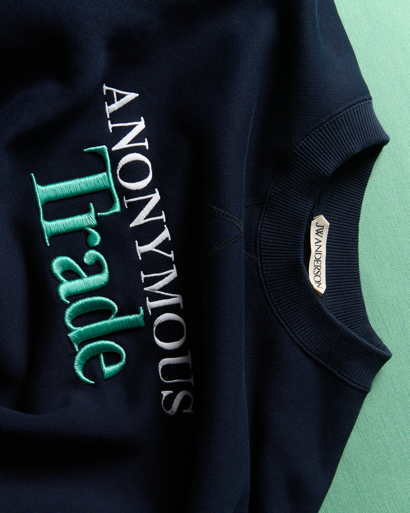 WOMENS 'ANONYMOUS TRADE' SWEATSHIRT IN NAVY - 6