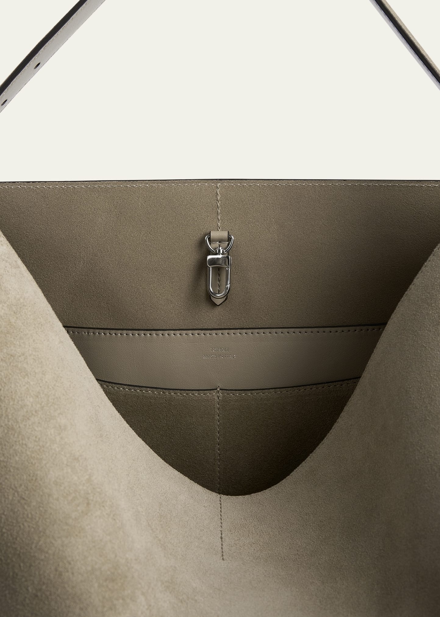 Large Belted Suede Tote Bag - 3