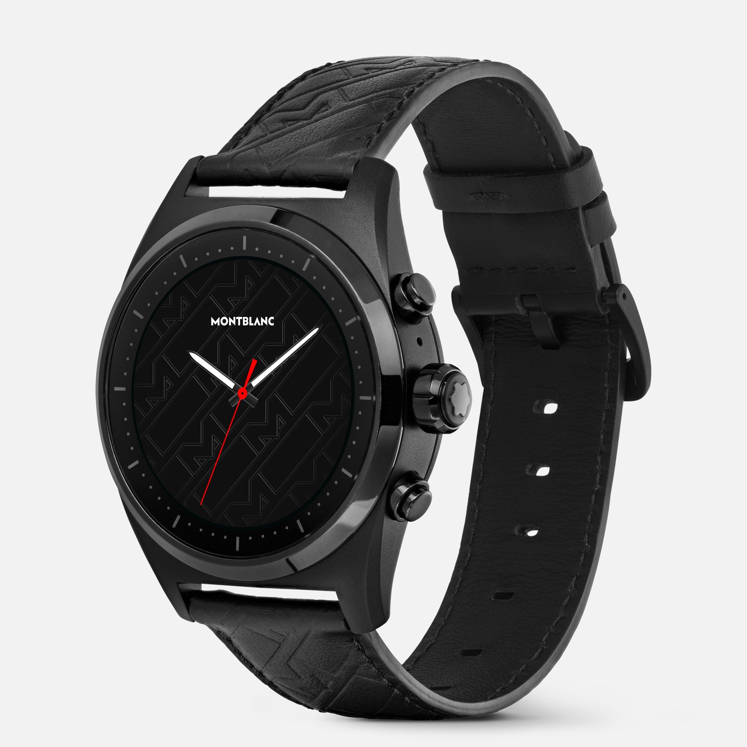 Montblanc Summit Lite Aluminum Black and Leather Strap x Montblanc UltraBlack collection - 3