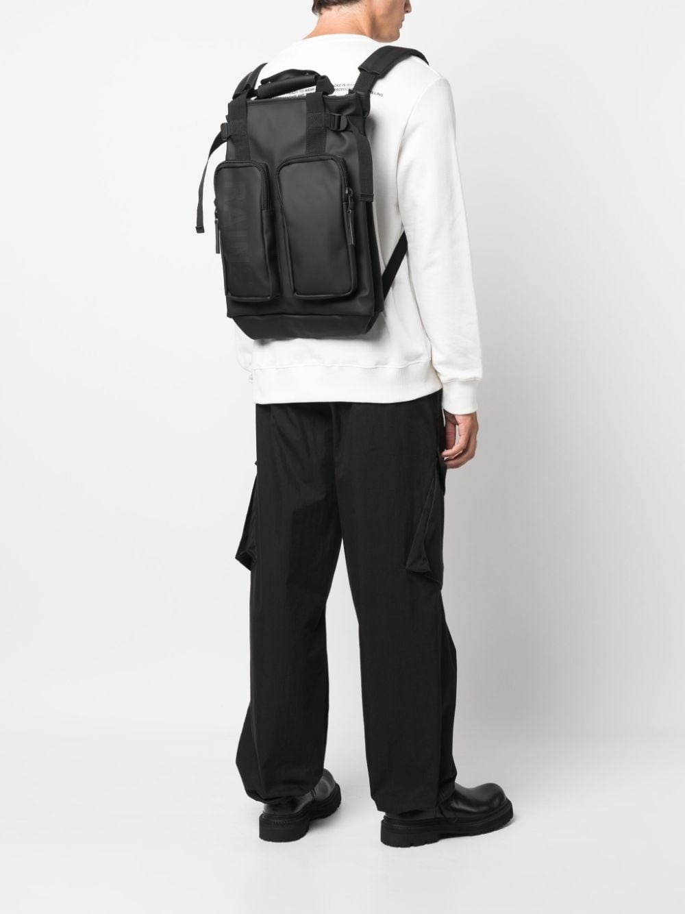logo-print multi-pocket backpack - 2