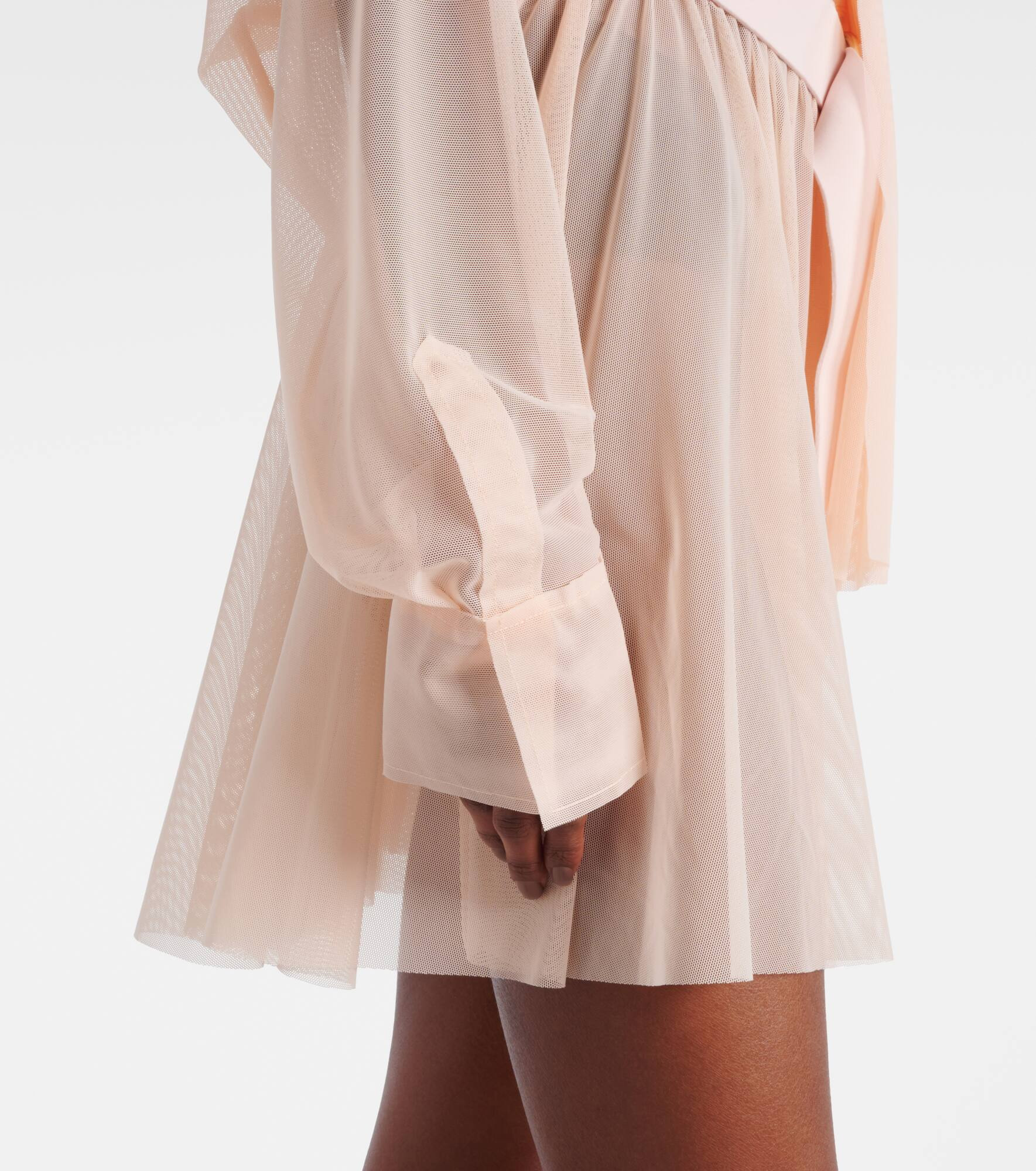 Tie-neck chiffon minidress - 5
