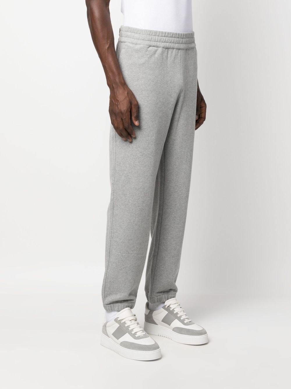 logo-embossed cotton track pants - 3