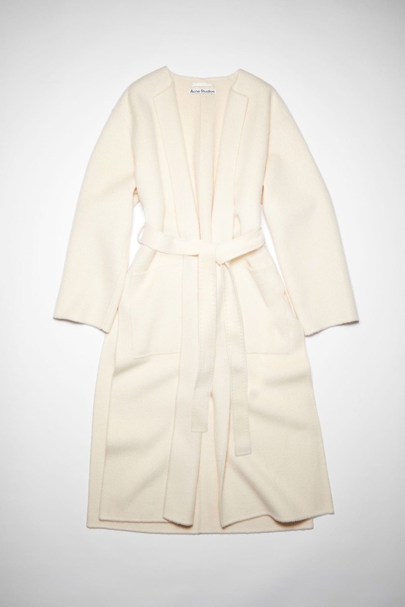 Collarless coat - Ecru/beige 1