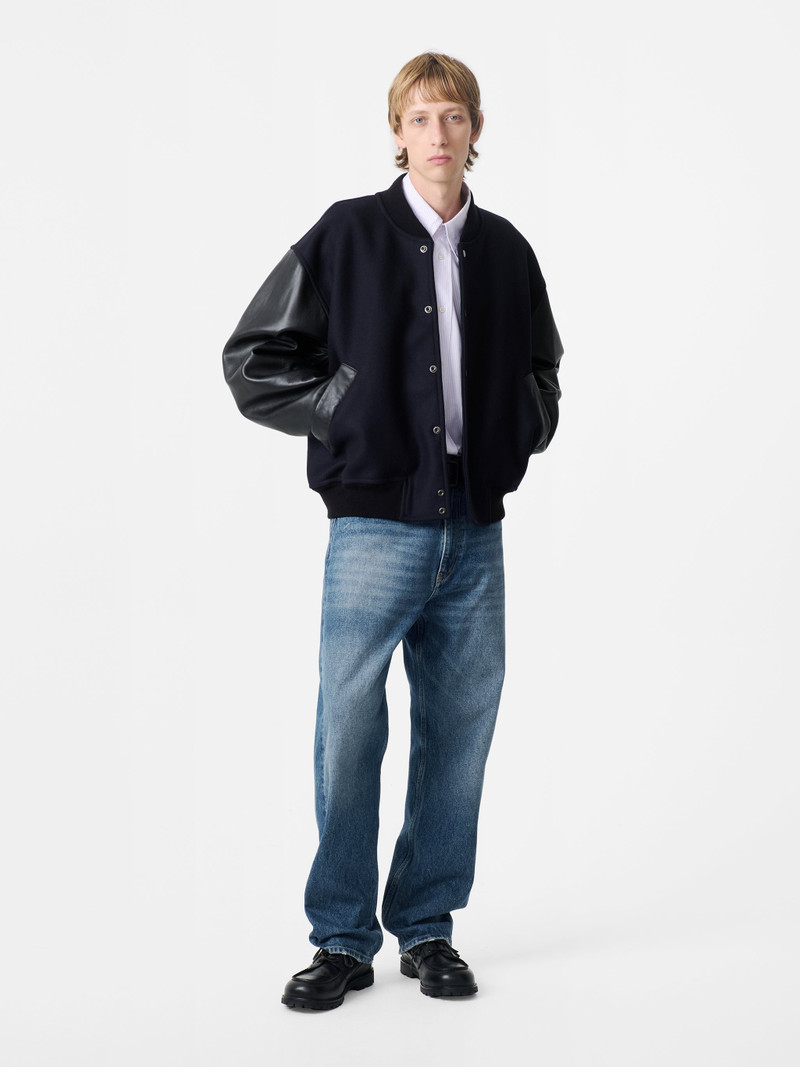 Studio Nicholson Alph Leather Bomber Jacket outlook