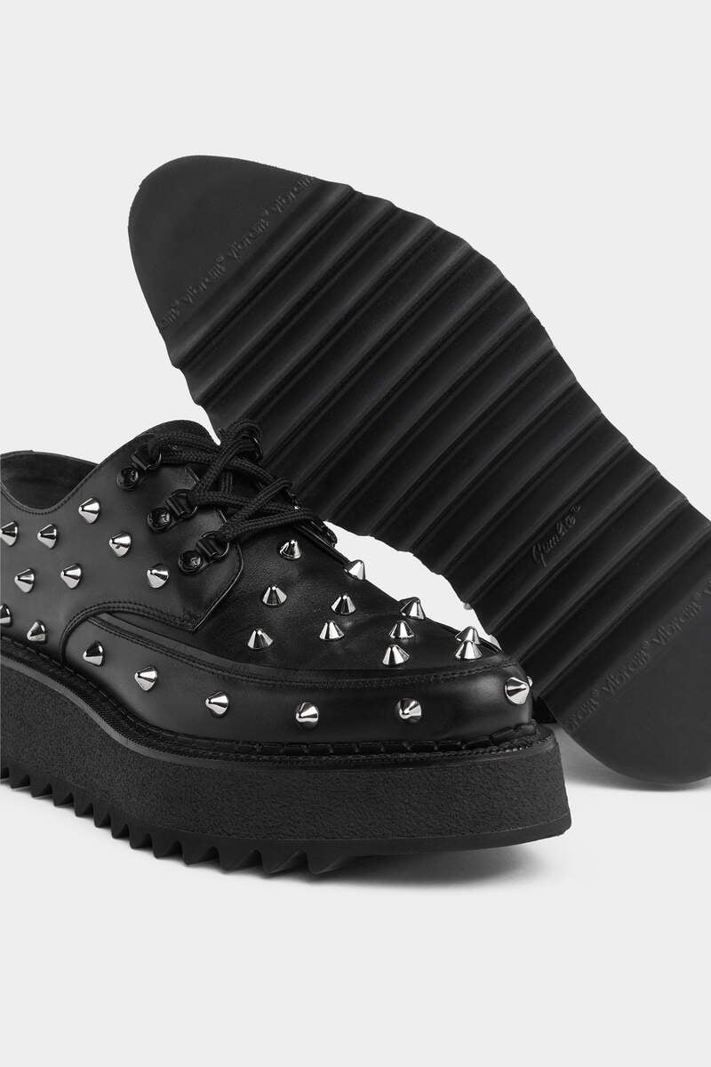 ALLOVER STUDS DERBY SHOES - 5