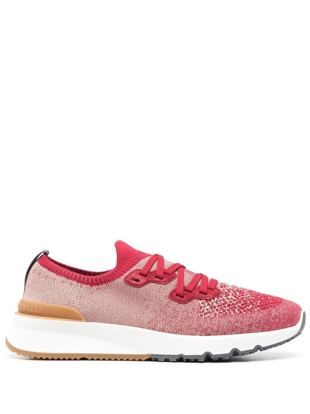 speckled low-top sneakers - 1